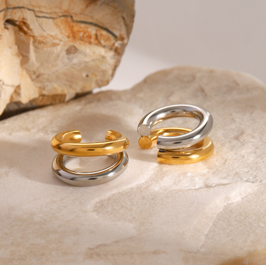 Mercedes Double Band Ear Cuff